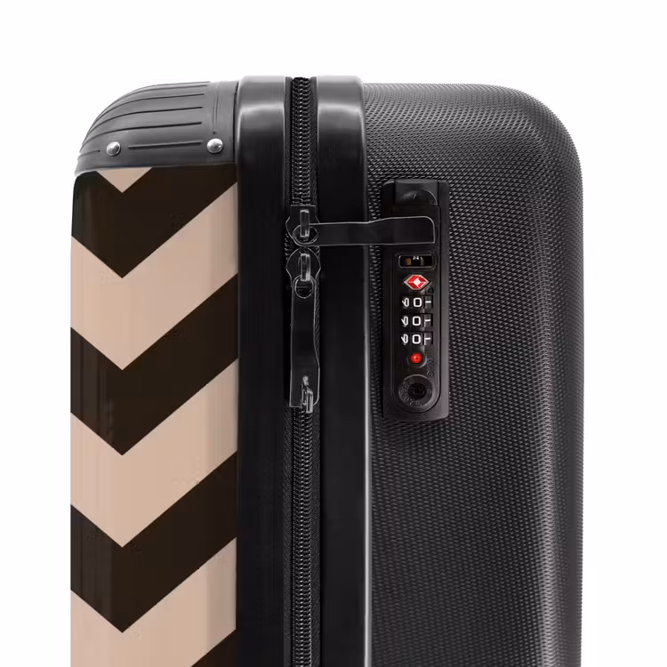 Suitcase - Zigzag pattern in different shades of brown — 5