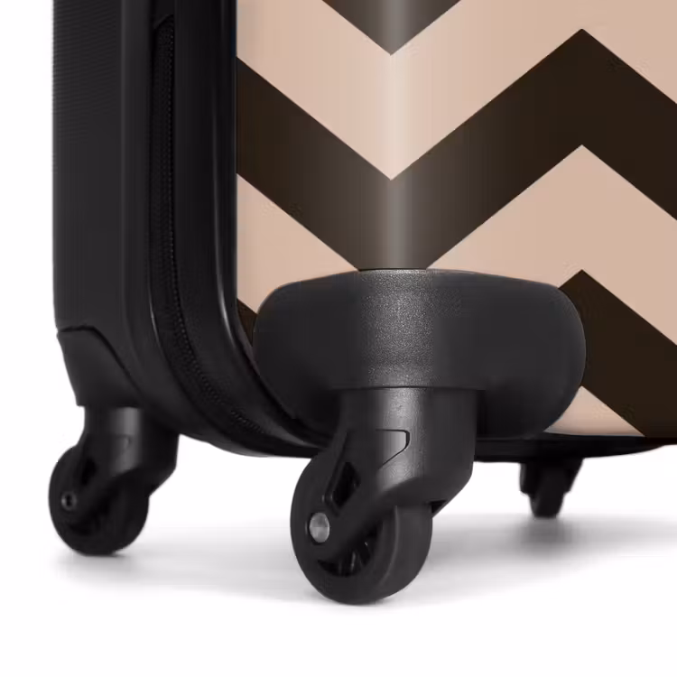 Suitcase - Zigzag pattern in different shades of brown — 6