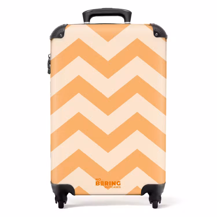 Suitcase - Zigzag pattern in orange — 1
