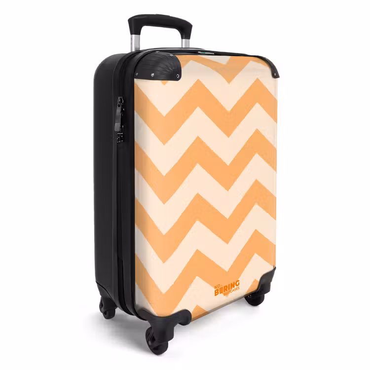 Suitcase - Zigzag pattern in orange — 2