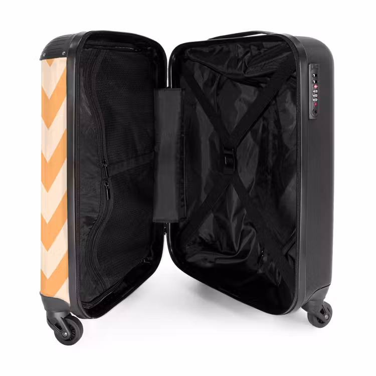 Suitcase - Zigzag pattern in orange — 4