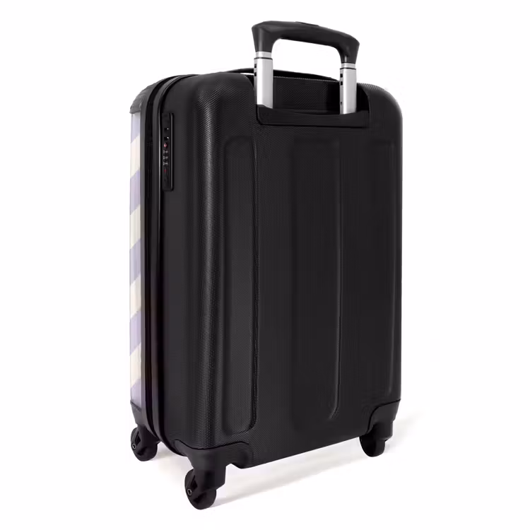 Suitcase - Zigzag pattern in purple and white — 3