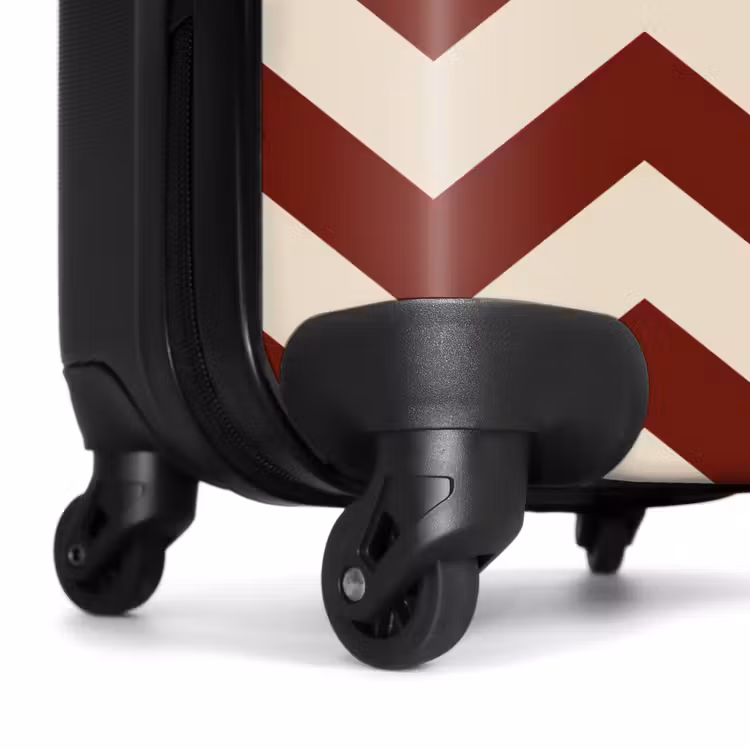Suitcase - Zigzag pattern in red and cream — 6