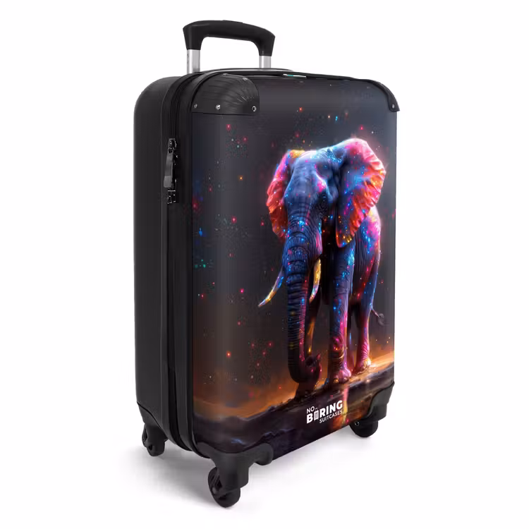 Suitcase - Elephant on space journey — 2
