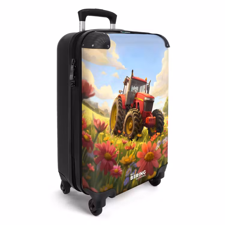 Suitcase - Tractor in flower meadow — 2