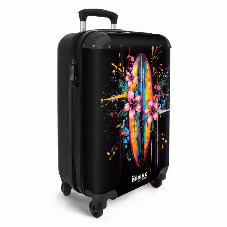 Suitcase - Colorful surfboard with flowers — 2