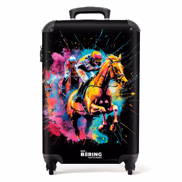 Suitcase - Horseback riding with bright colors — 1