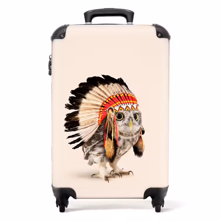 Suitcase - Owl as Indian — 1