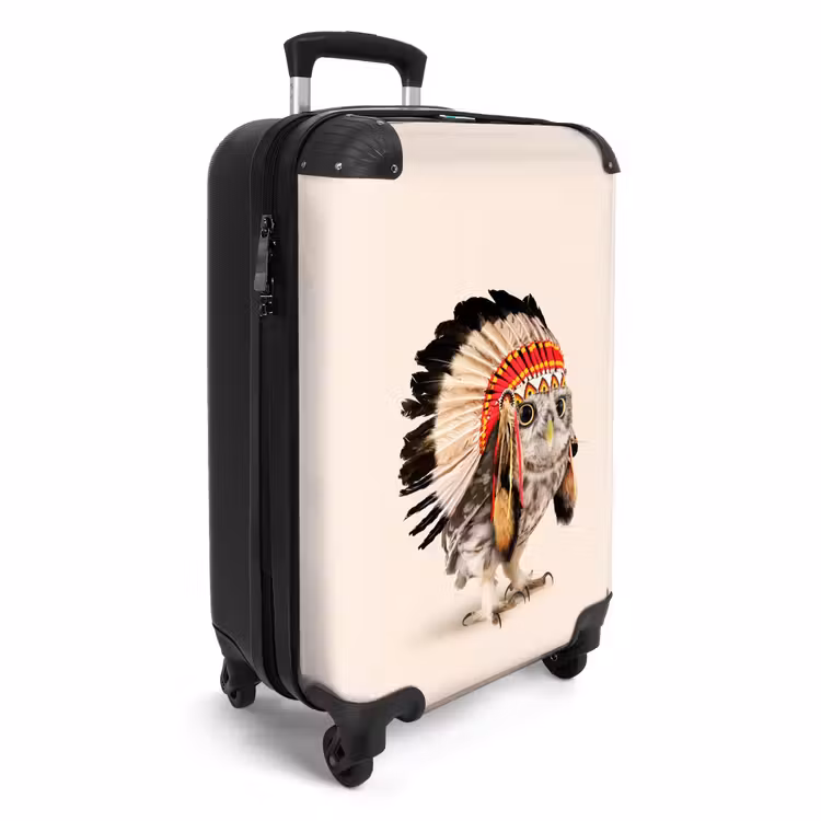 Suitcase - Owl as Indian — 2