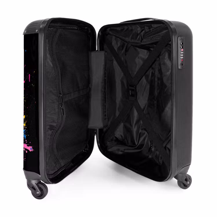 Suitcase - Pink roller skates with paint — 4