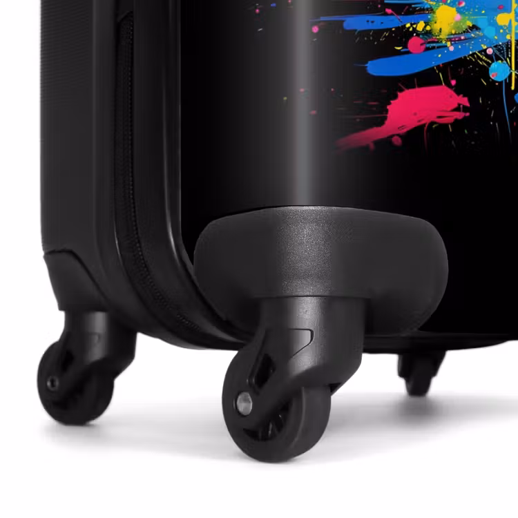 Suitcase - Pink roller skates with paint — 6