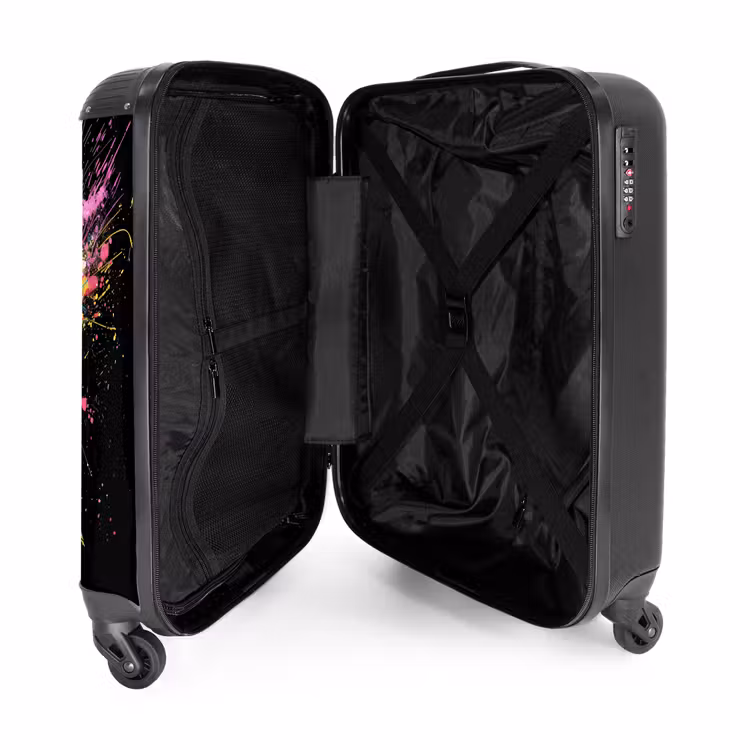 Suitcase - Pink soccer with graffiti — 4