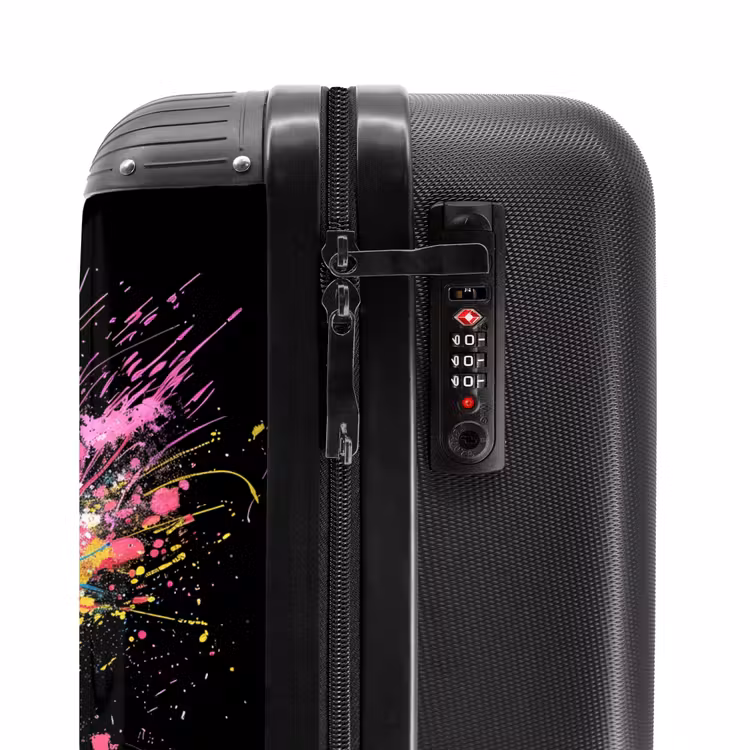 Suitcase - Pink soccer with graffiti — 5
