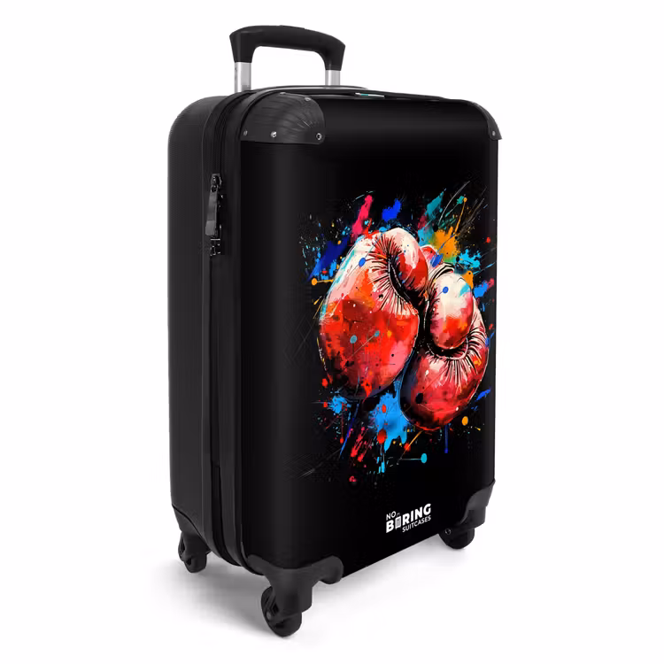 Suitcase - Red boxing gloves with paint — 2