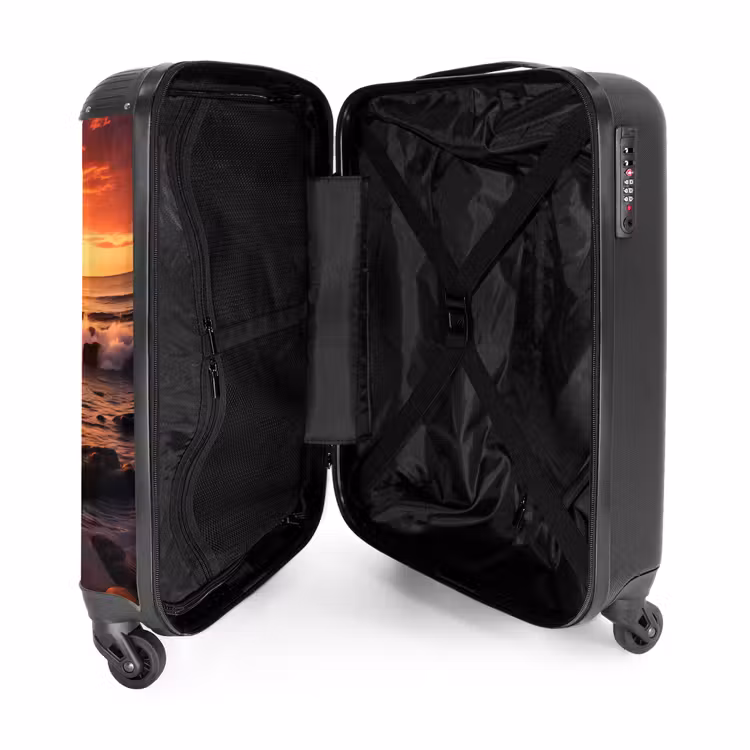 Suitcase - Rocky beach at sunset — 4
