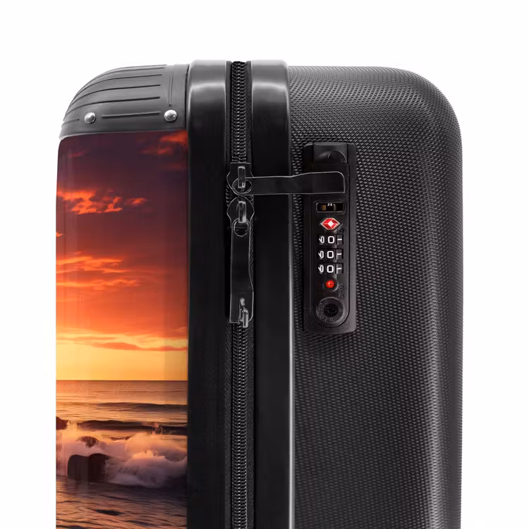 Suitcase - Rocky beach at sunset — 5