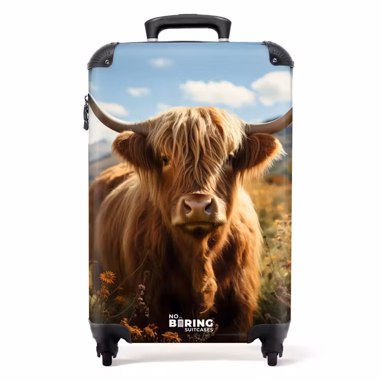 Suitcase - Scottish highlander in pasture — 1