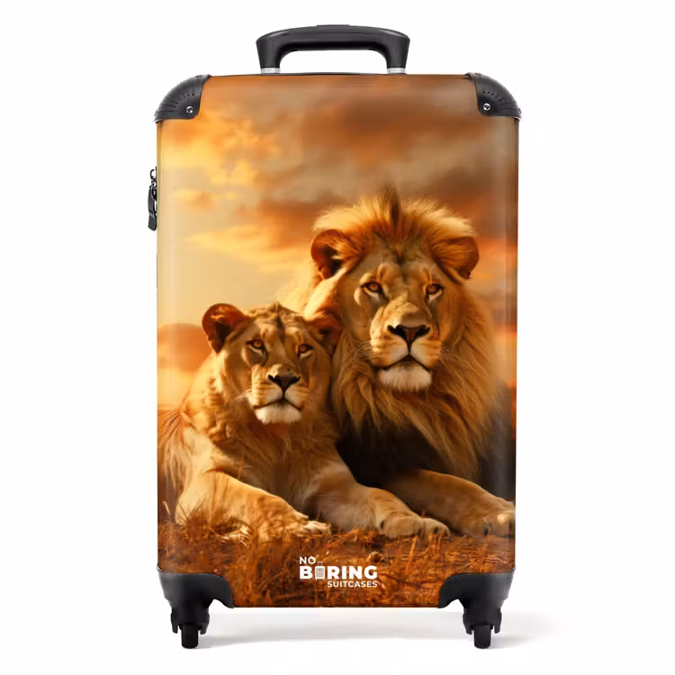 Suitcase - Two brown lions — 1