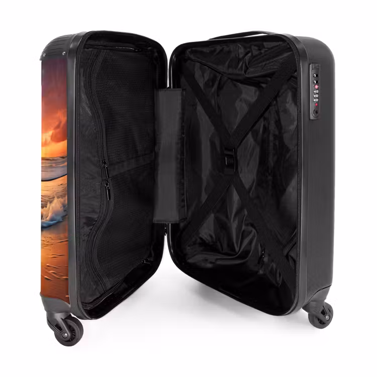 Suitcase - Wavy sea at sunset — 4