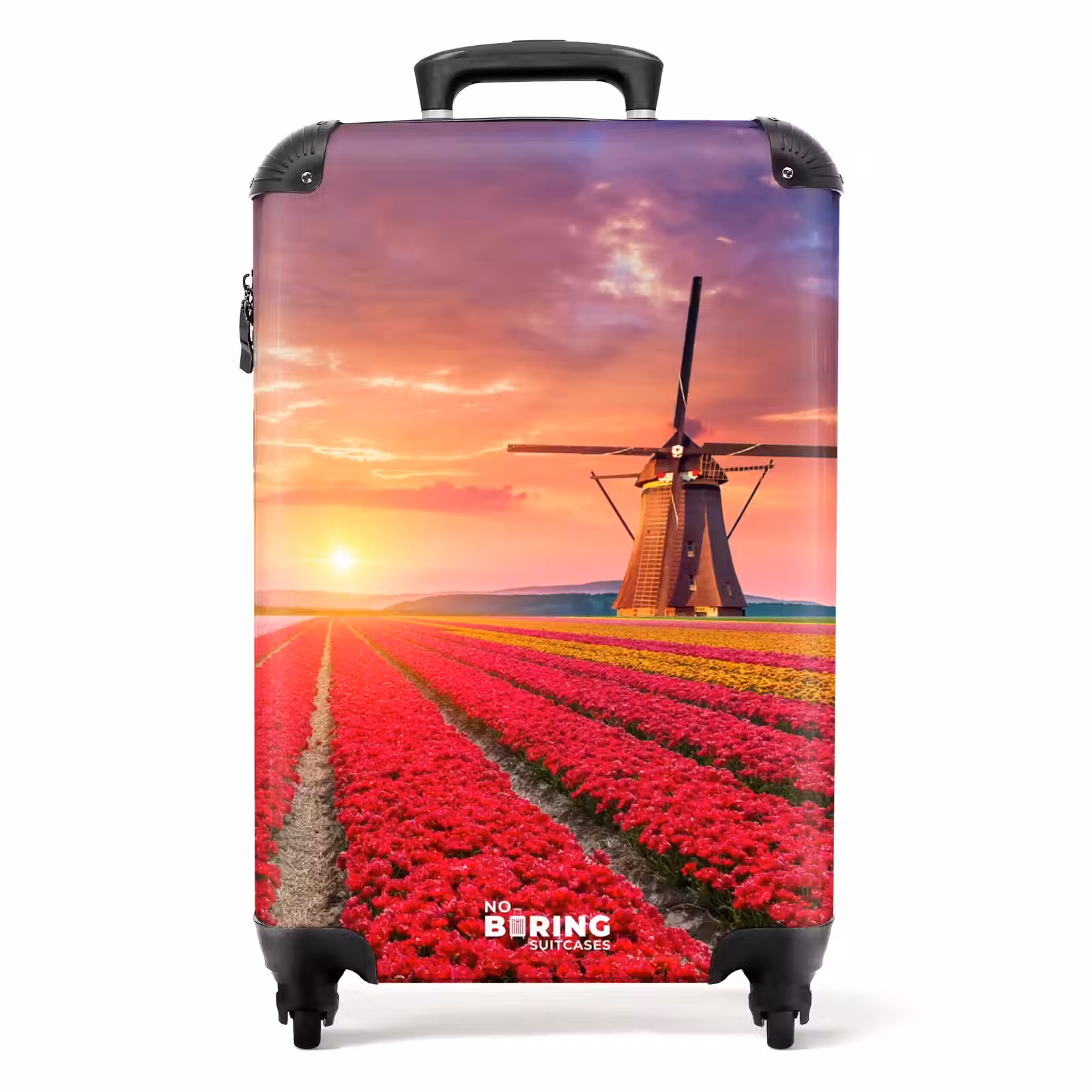 Suitcase - Field of flowers with a windmill — 1