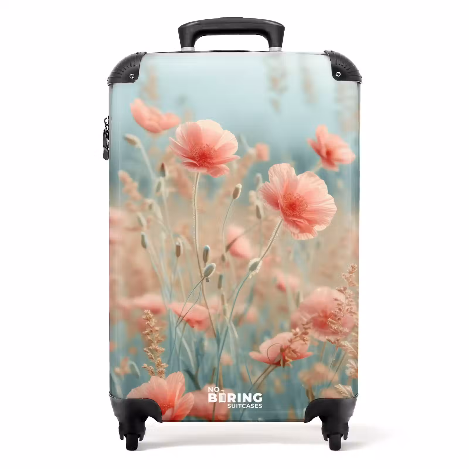 Suitcase - Field of flowers with pink poppies — 1