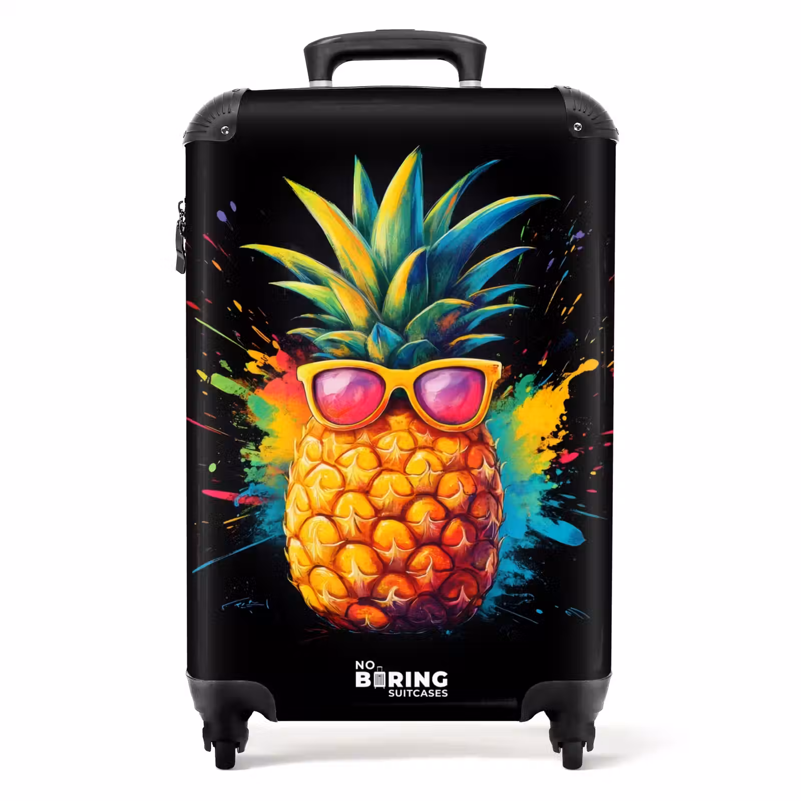 Suitcase - Summer pineapple with sunglasses — 1