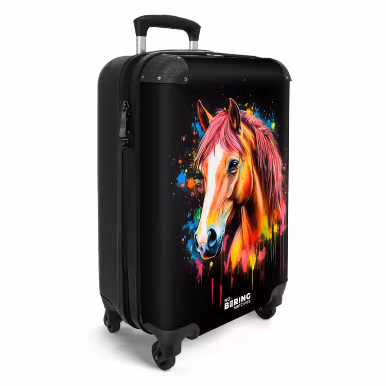 Suitcase - Colorful horse with graffiti — 2