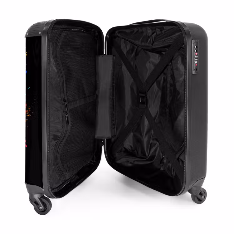 Suitcase - Colorful parrot with graffiti — 4