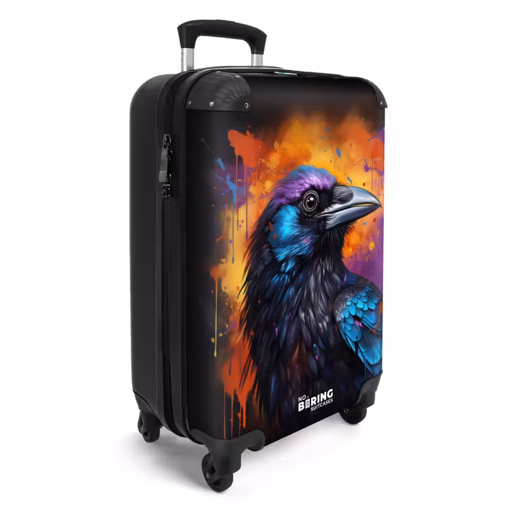 Suitcase - Crow with colorful graffiti — 2