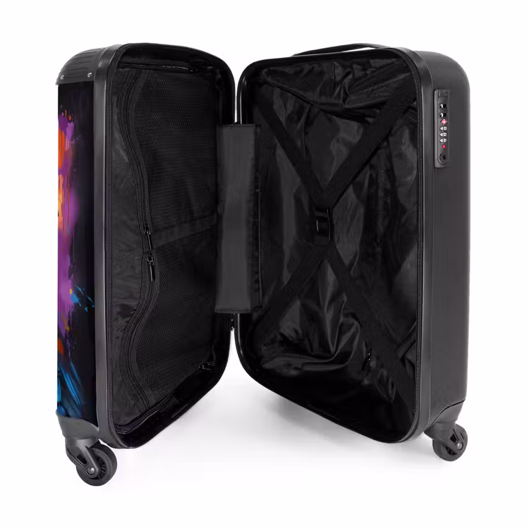 Suitcase - Crow with colorful graffiti — 4