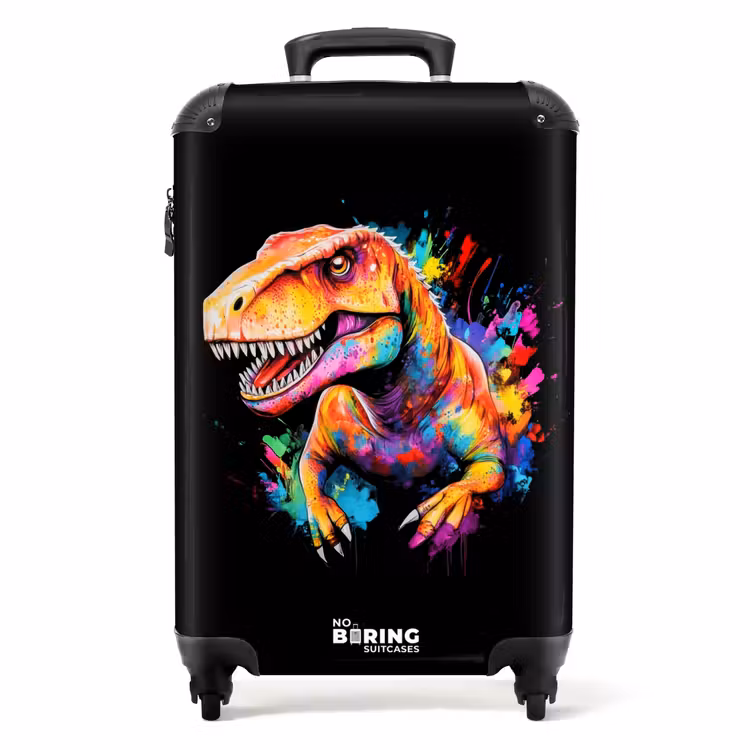 Suitcase - Dinosaur with colorful graffiti — 1
