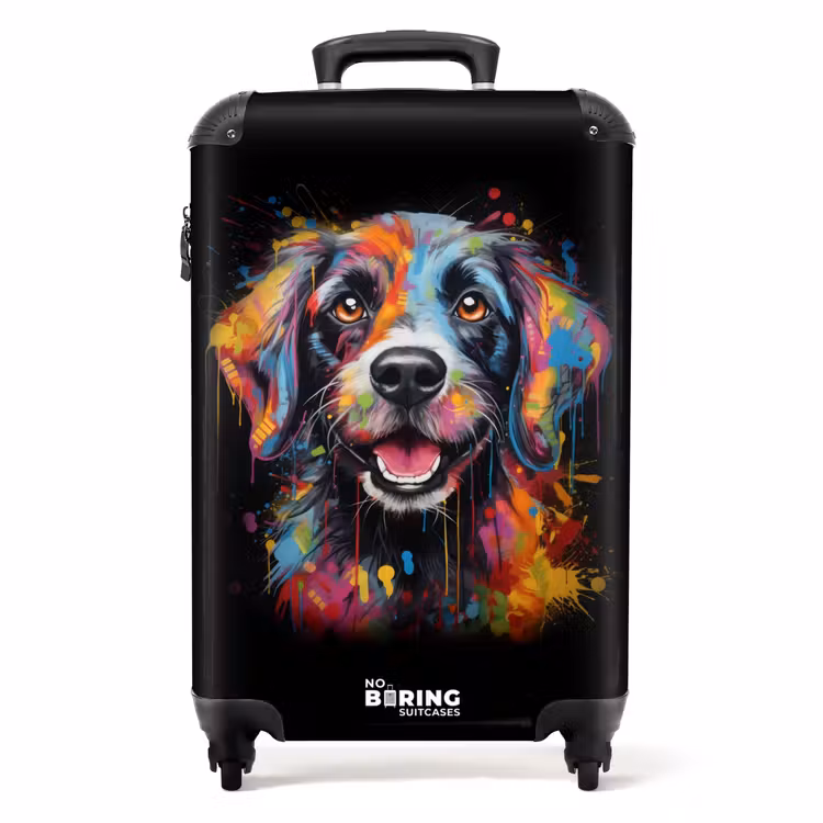Suitcase - Dog as colorful graffiti art — 1