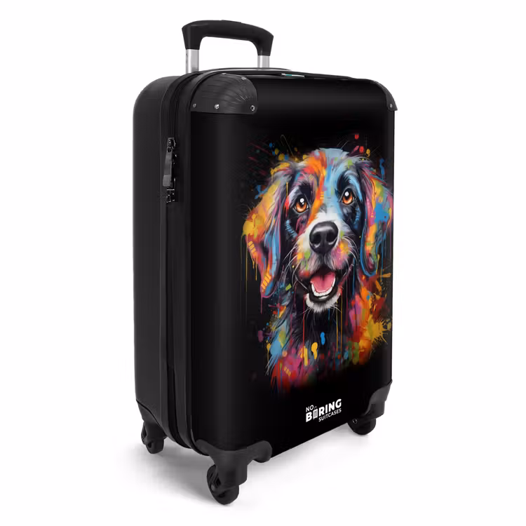 Suitcase - Dog as colorful graffiti art — 2