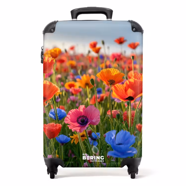 Suitcase - Field of colorful poppies — 1