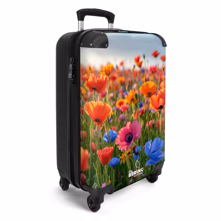 Suitcase - Field of colorful poppies — 2