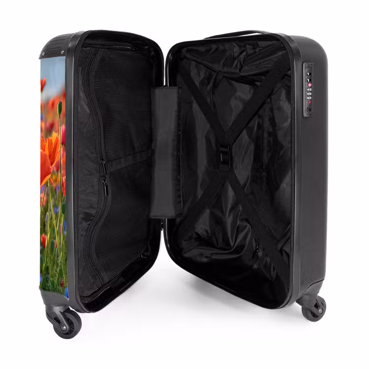 Suitcase - Field of colorful poppies — 4