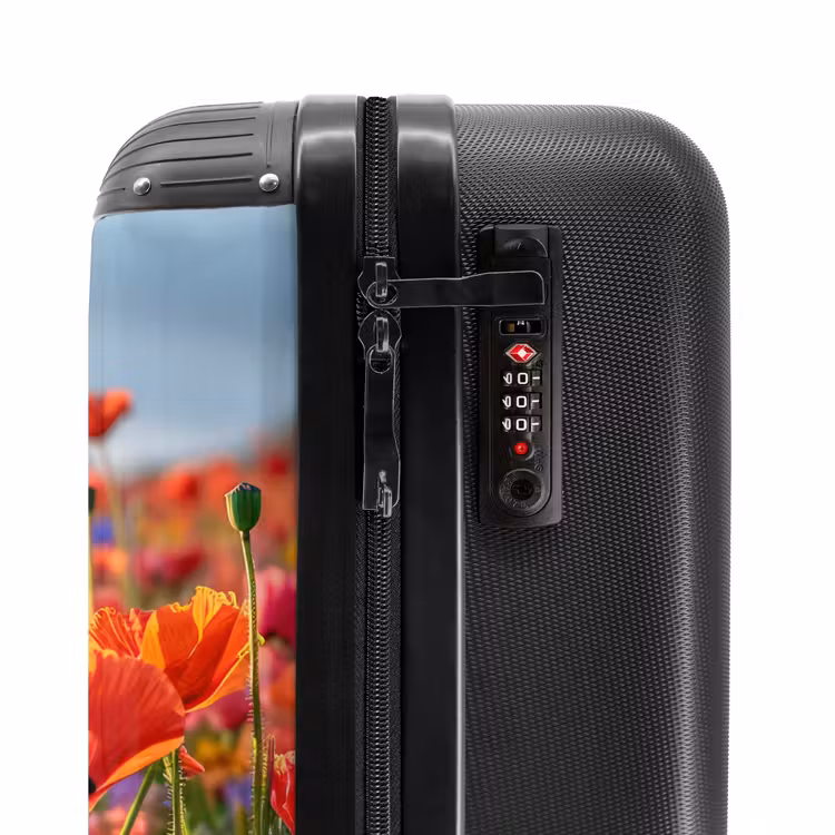 Suitcase - Field of colorful poppies — 5