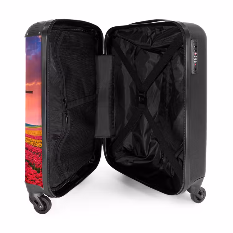 Suitcase - Field of flowers with a windmill — 4