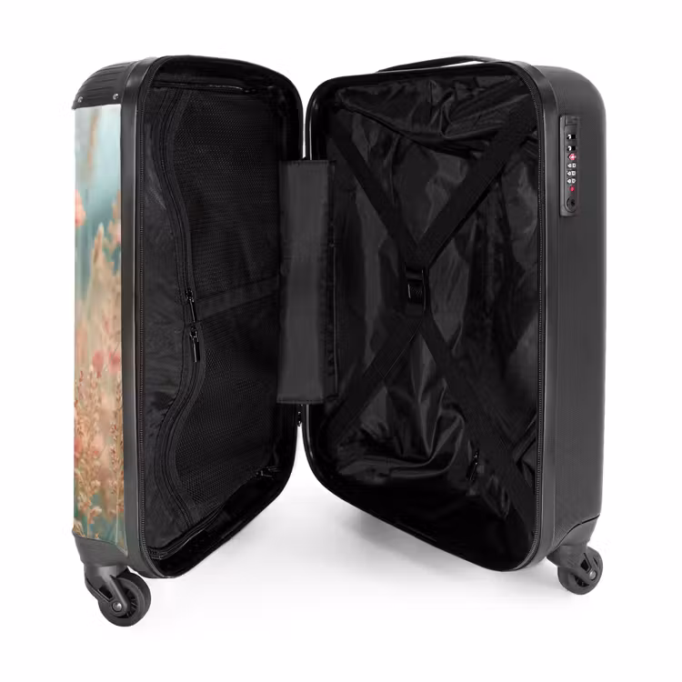 Suitcase - Field of flowers with pink poppies — 4