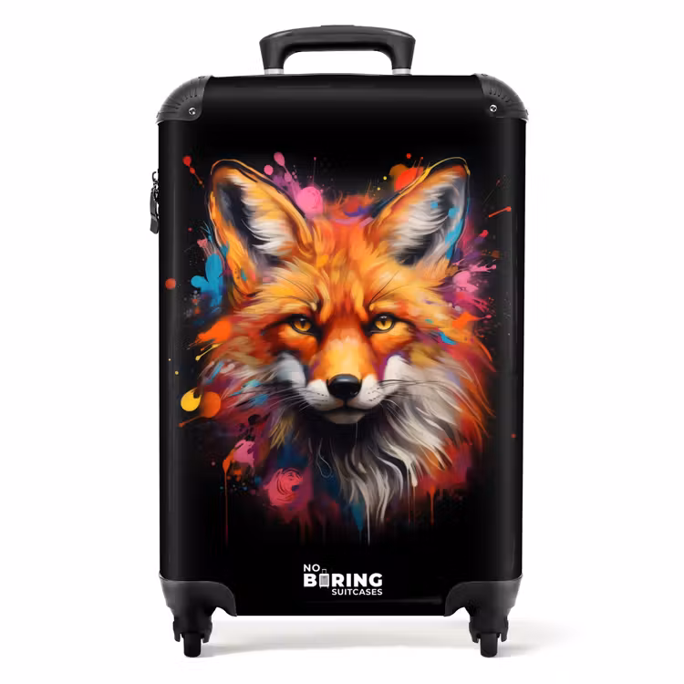 Suitcase - Fox as a street art piece — 1