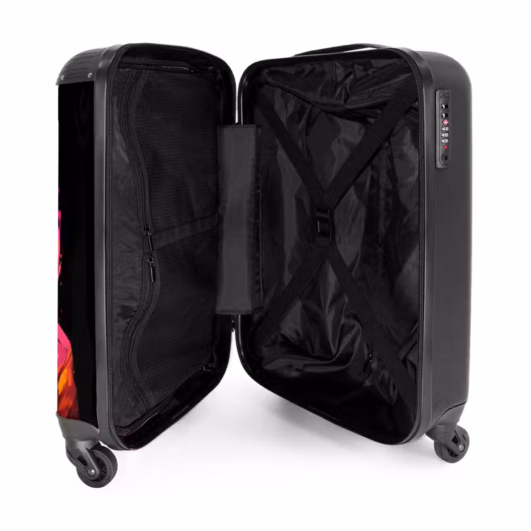 Suitcase - Fox with colorful coat and paint splatter — 4