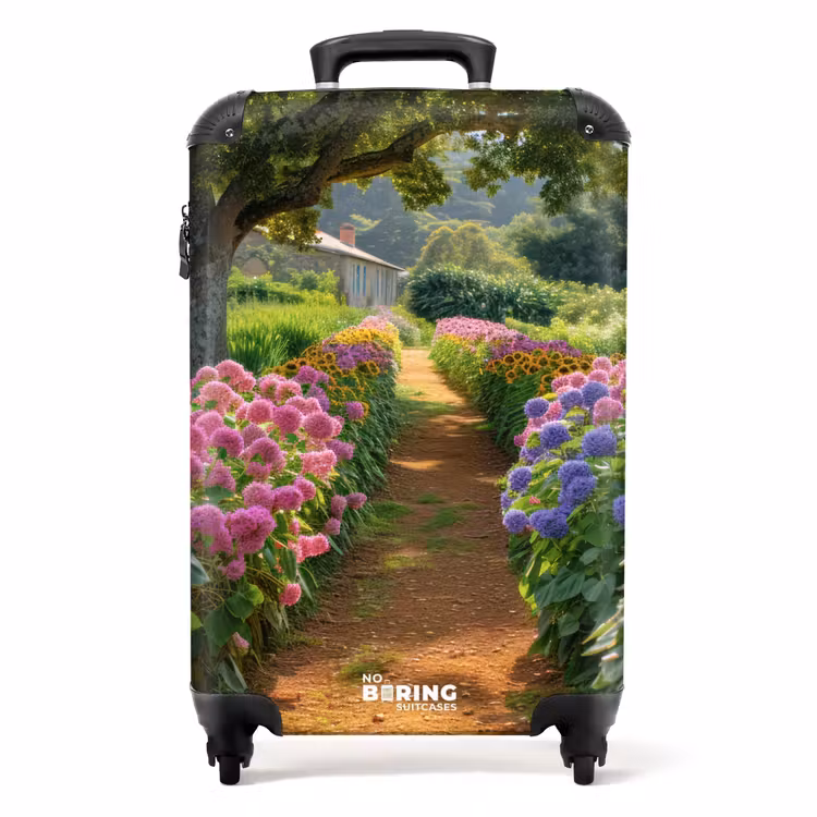 Suitcase - Garden path with flowers — 1