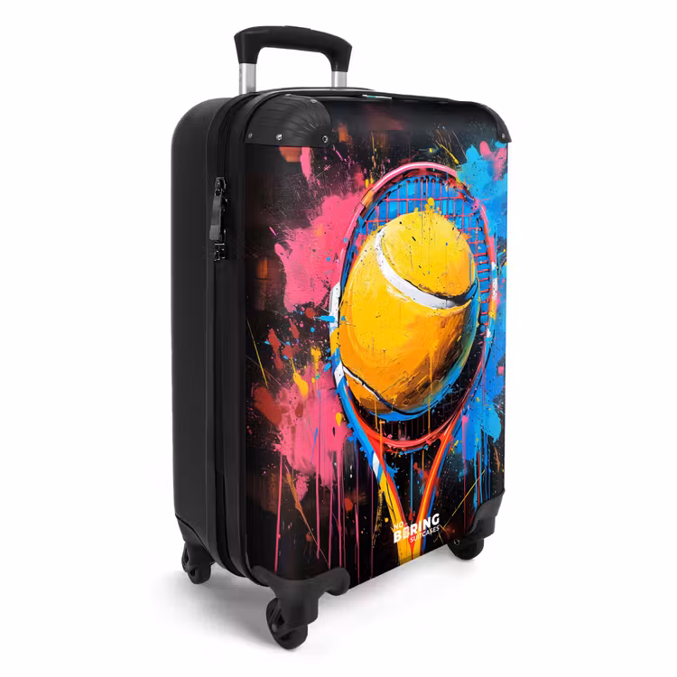 Suitcase - Graffiti tennis racket with ball — 2