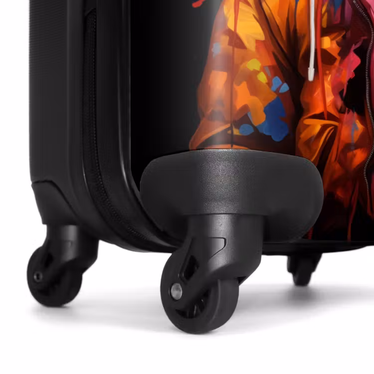 Suitcase - Leopard with colorful coat and paint splatter — 6