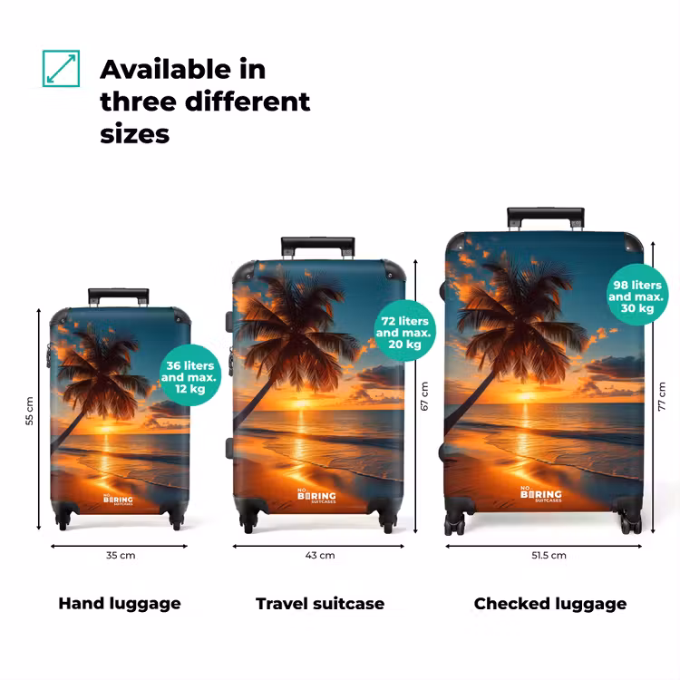 Suitcase - Palm tree at sunset — 3