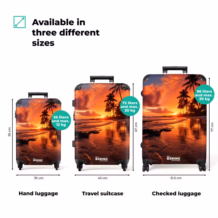 Suitcase - Palm trees at sunset — 3