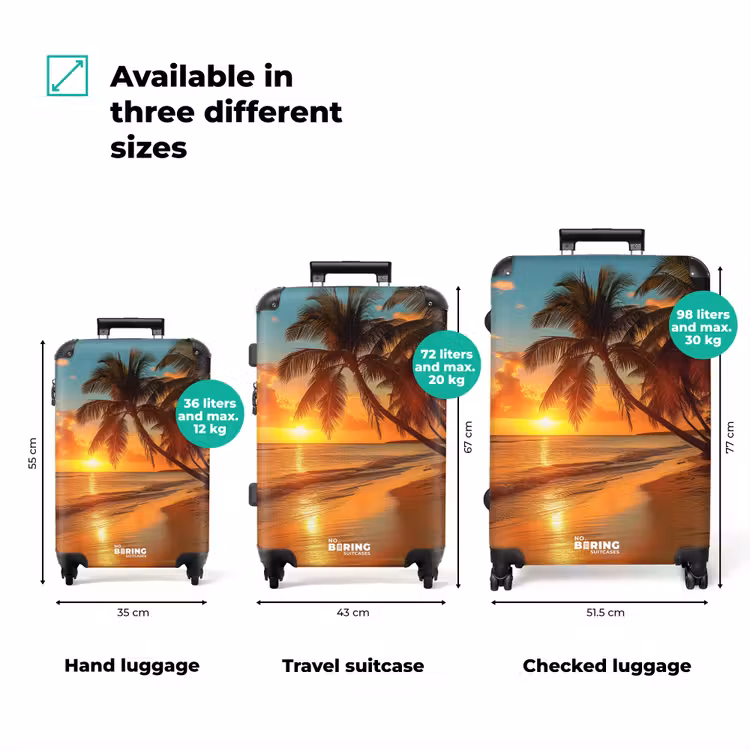 Suitcase - Palm trees on a beach — 3