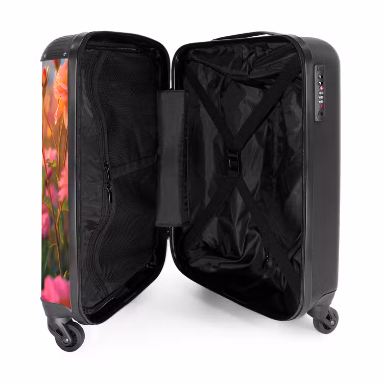 Suitcase - Pink roses at sunset. — 4