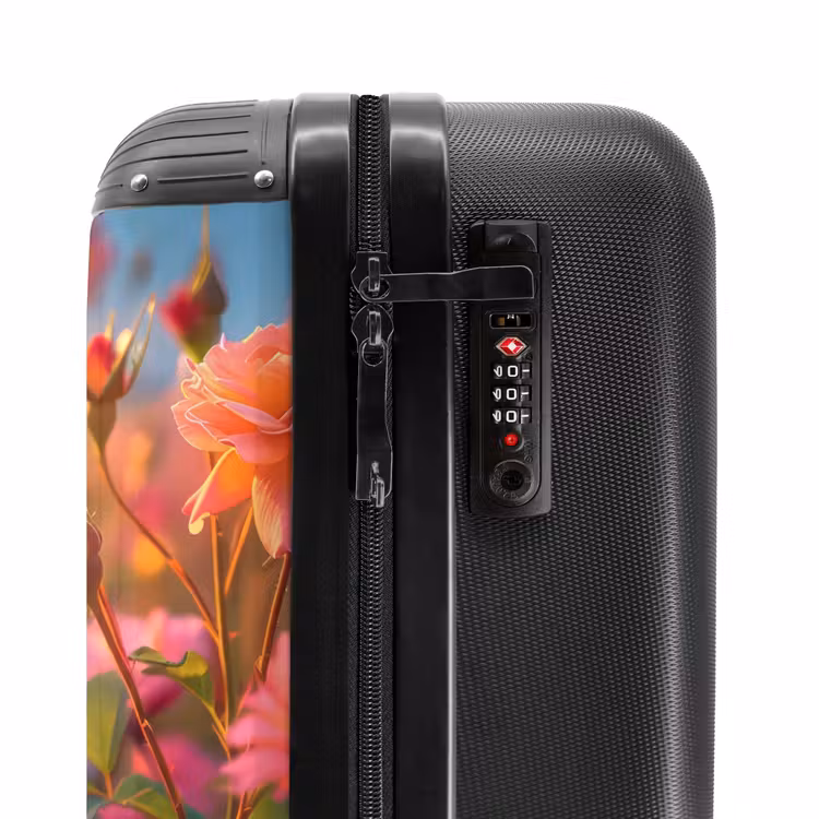 Suitcase - Pink roses at sunset. — 5