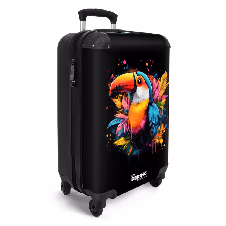 Suitcase - Toucan with tropical leaves — 2